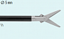 Ножницы эндоскопические прямые "Metzenbaum", с двумя подвижными браншами 15 мм, O 5мм, длина 330мм, без рукоятки и трубки